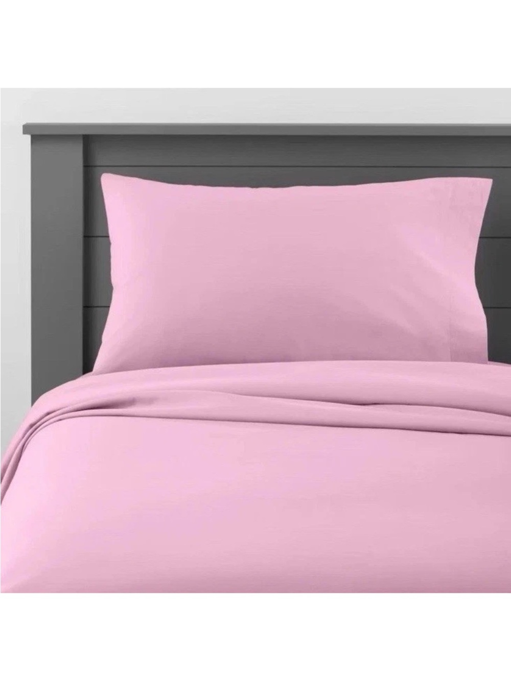 Pillowfort Full Lavender Pink Solid 220 TC Kids Sheet Set Cotton NWT